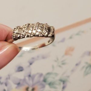 Vintage Sterling Silver 925 Marcasite Ring, sz 10